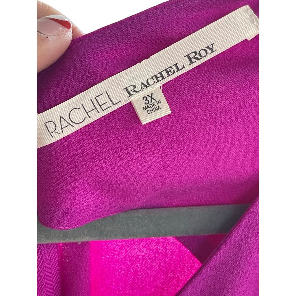 Rachel Roy High Low Asymmetrical Hem Swing Dress - Orchid Color - 3X EUC $119 - Picture 2 of 11